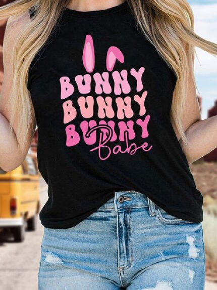 Wholesale Cute Bunny Print Tank Top