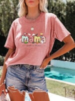 Wholesale Cute MAMA Print Short Sleeved T-Shirt