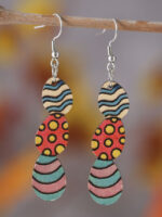 Wholesale Easter Egg Wooden Earrings