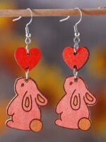 Wholesale Easter Love Bunny Stitching Earrings