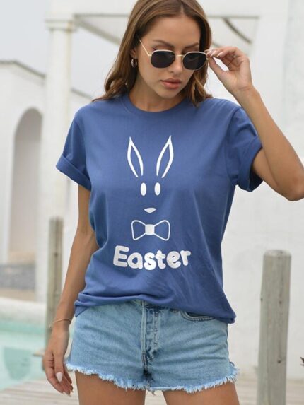 Wholesale Easter Print Short Sleeve T-Shirt