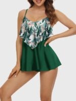 Wholesale Elegant Ruffle V-neck Swimsuits