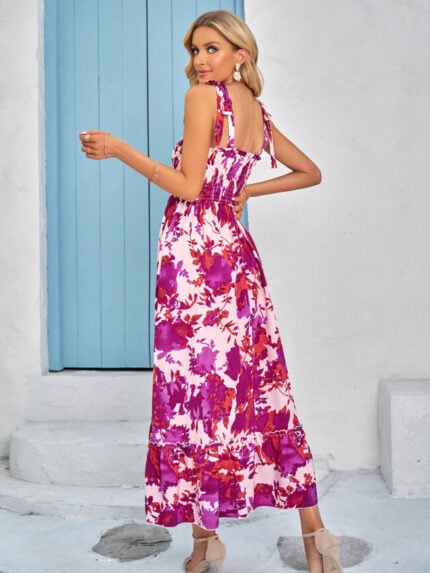 Wholesale Fashion Floral Print Sling Swing Dress