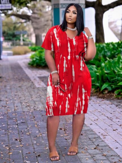 Wholesale Fashion Printed Plus Size Dress