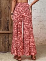 Wholesale Floral High Waist Wide Leg Casual Pants