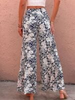 Wholesale Floral High-Waisted Loose Pants