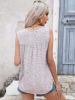 Wholesale Floral V-neck Loose Vest