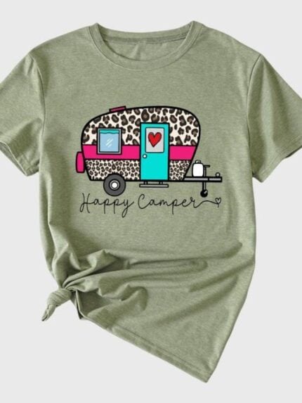 Wholesale Happy Camper Graphic T-shirt