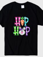 Wholesale Hip Hop Rabbit Carrot Print Short Sleeve T-shirt