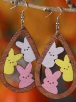 Wholesale Hollow Bunny Drop Earrings