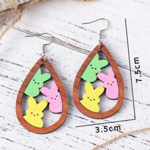 Wholesale Hollow Bunny Drop Earrings