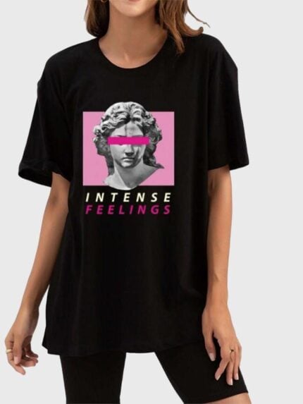 Wholesale INTENSE FEELINGS Print Short Sleeve T-Shirt