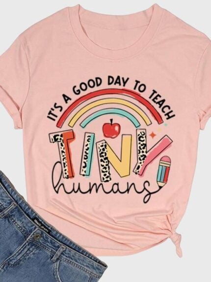 Wholesale IT'S A GOOD DAY Print Short Sleeved T-Shirt