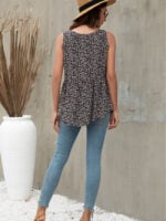 Wholesale Loose V-Neck Print Tank Top