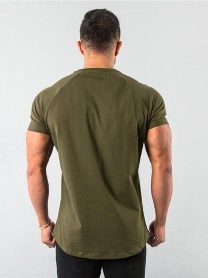 Wholesale Men Solid Color Short Sleeve Slim T-Shirt