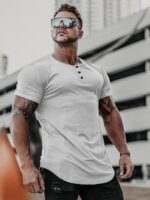 Wholesale Men's Solid Color Blank T-Shirt