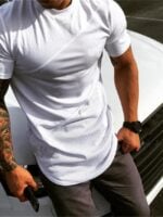 Wholesale Men's Splicing Fitness T-Shirt