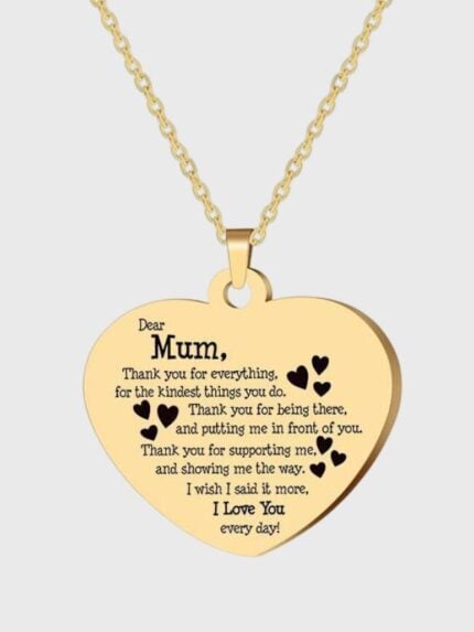 Wholesale Mother's Day Alphabet Heart Necklace