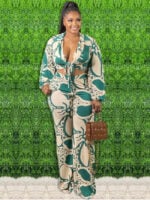 Wholesale Plus Fashion Print Sexy Two Piece Set