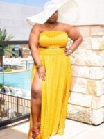 Wholesale Plus Size Polka Dot Print Two Piece Set