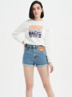 Wholesale Pocket Color Block Rolled Denim Shorts