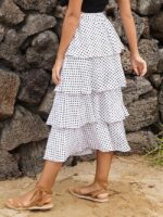 Wholesale Polka Dot Elastic Waist Cake Dress