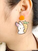 Wholesale Rabbit Carrot Acrylic Earrings