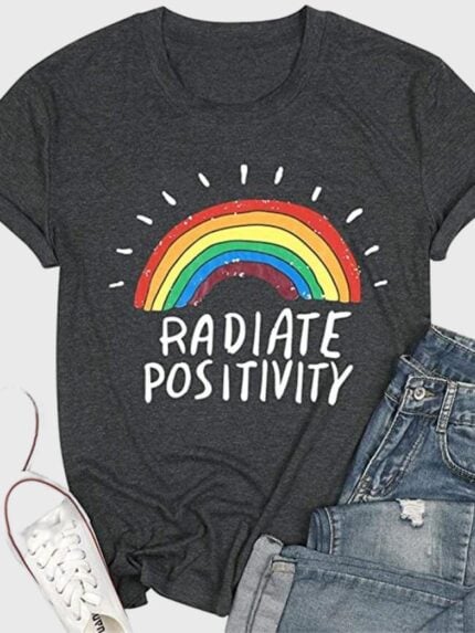 Wholesale Rainbow Graphic T-Shirt