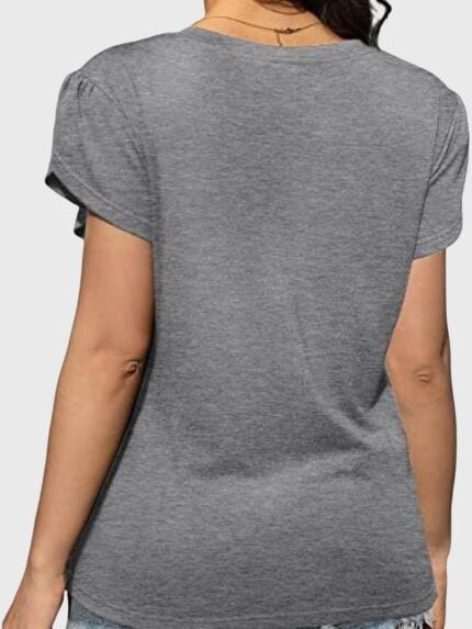 Wholesale Round Neck Knot Short Sleeve T-Shirt