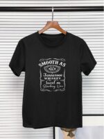 Wholesale SMOOTH AS WHISKEY Print Short Sleeve T-shirt