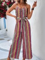 Wholesale Sexy Striped Suspender Jumpsuit