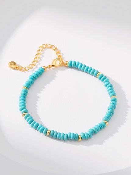 Wholesale Simple Turquoise Beaded Bracelet