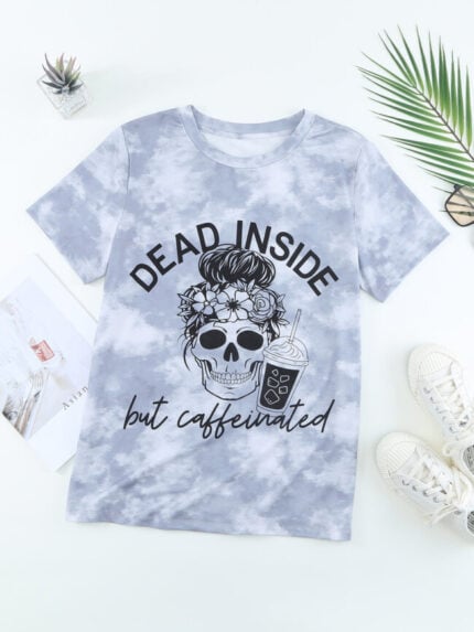 Wholesale Skull Print Short Sleeve T-Shirt