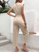 Wholesale Sleeveless V-neck Cropped Jumpsuit