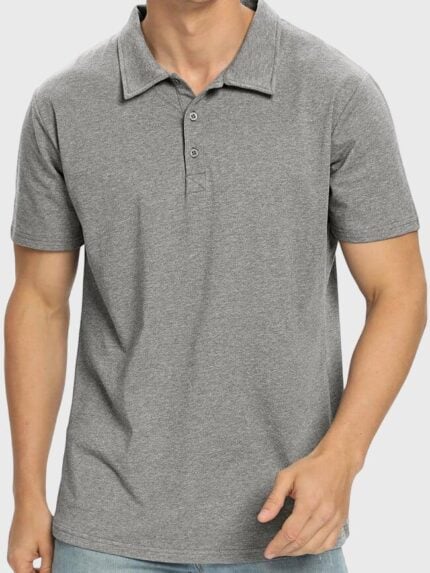 Wholesale Solid Color Polo Casual Men's T-Shirt