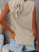 Wholesale Solid Pocket Sleeveless Tank Top