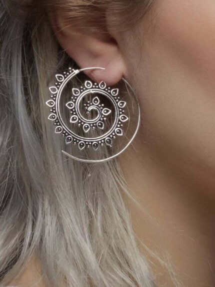 Wholesale Spiral Gear Gypsy Earrings