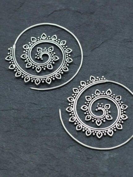 Wholesale Spiral Gear Gypsy Earrings