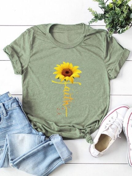 Wholesale Sunflower Faith Graphic T-shirt