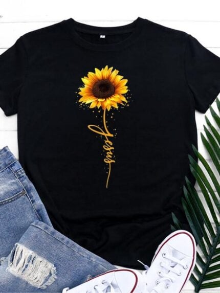 Wholesale Sunflower Graphic T-shirt