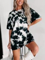 Wholesale Tie-dye Printed Oversized T-shirt Dress