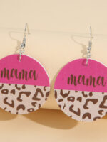 Wholesale leopard stitching mama print earrings