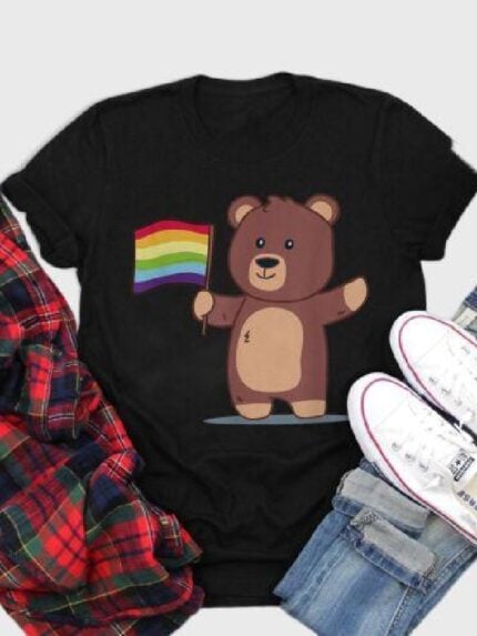 Funny Bear LGBT Flag T-Shirt