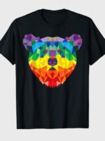 Geometric Rainbow Bear Men's T-Shirt