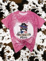 Wholesale AMERICAN MAMA Print Short Sleeve Tee