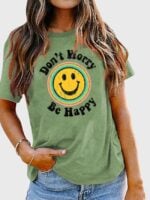 Wholesale Be Happy Graphic T-Shirt