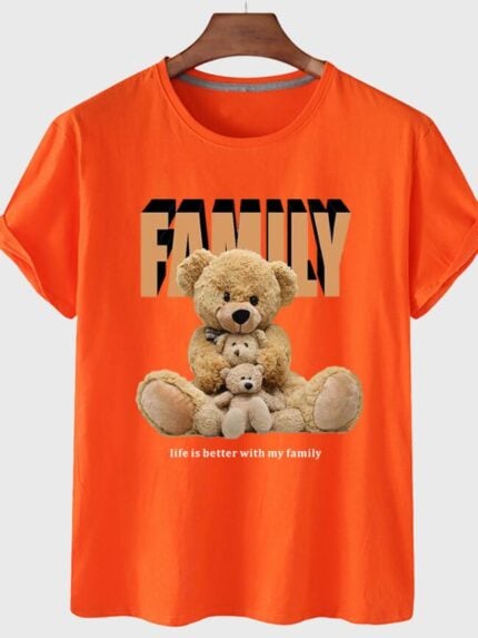 Wholesale Bear Family Graphic T-Shirt