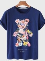 Wholesale Bloom From Within Bear Graphic T-Shirt