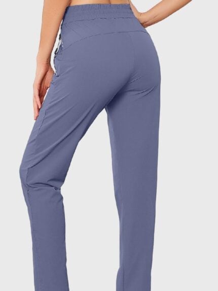 Wholesale Blue Elastic Waist Pencil Pants