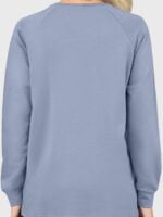 Wholesale Blue Long Sleeve Crewneck Top